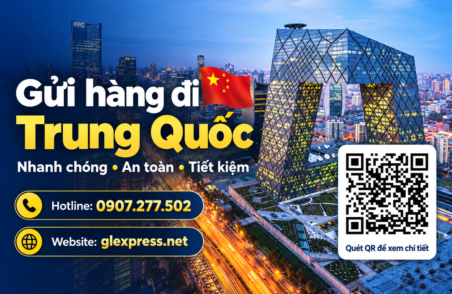 Dịch vụ gửi hàng đi Trung Quốc tại TP. Hồ Chí Minh của Glexpress