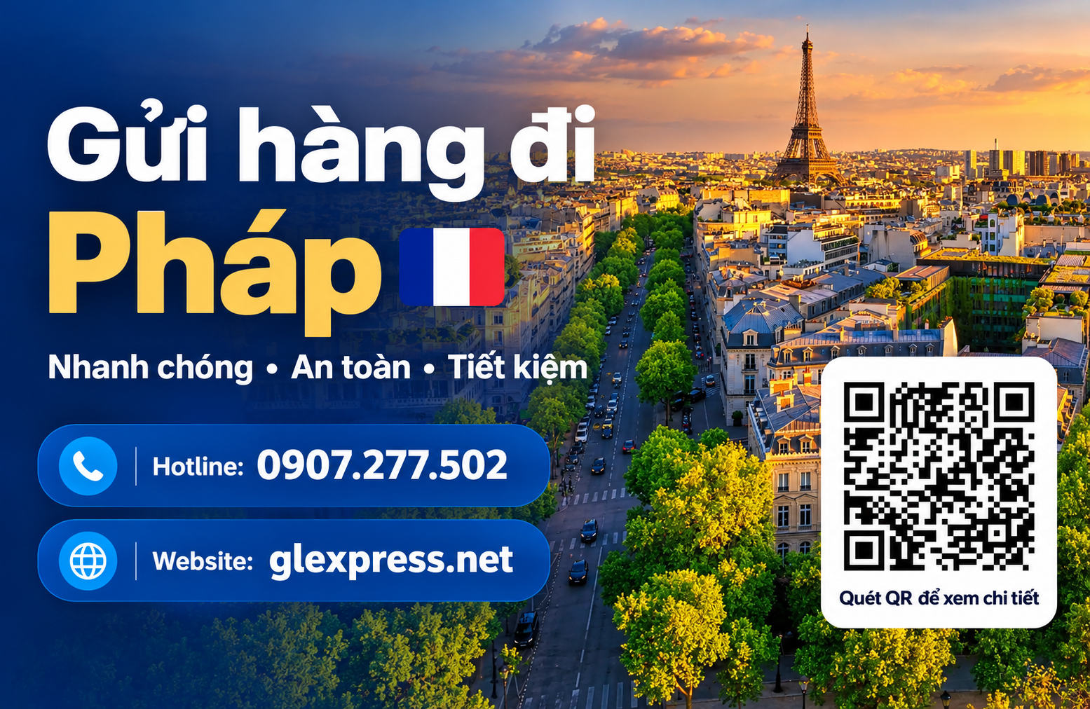 GLEXpress shipping service from Ho Chi Minh City to France