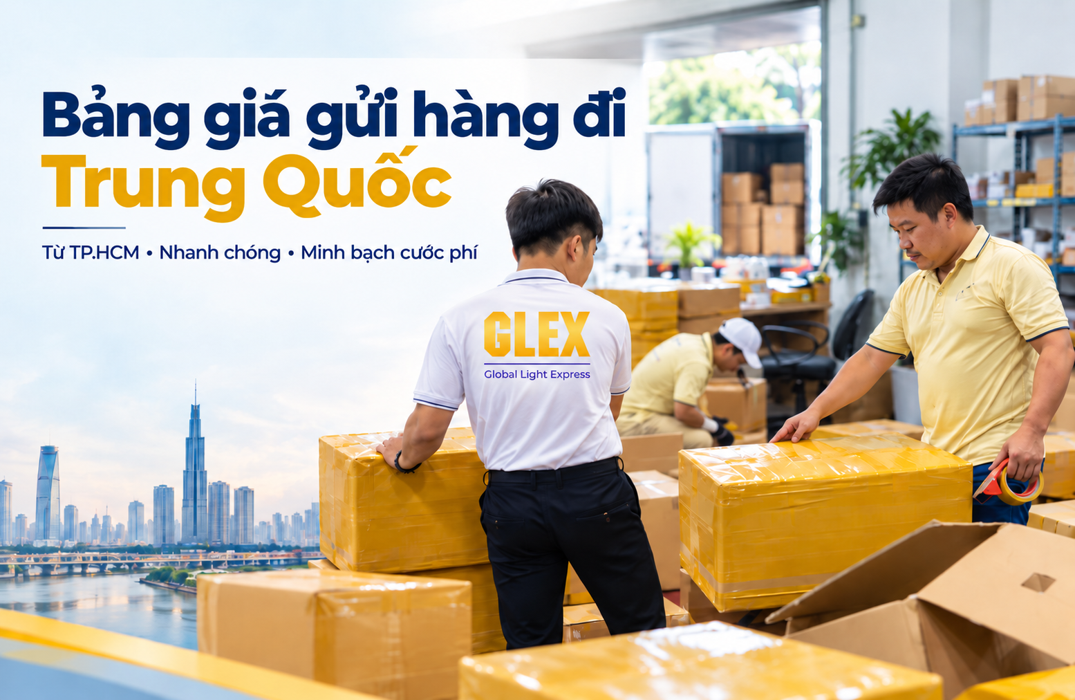 Bảng giá gửi hàng đi Trung Quốc mới nhất 2026