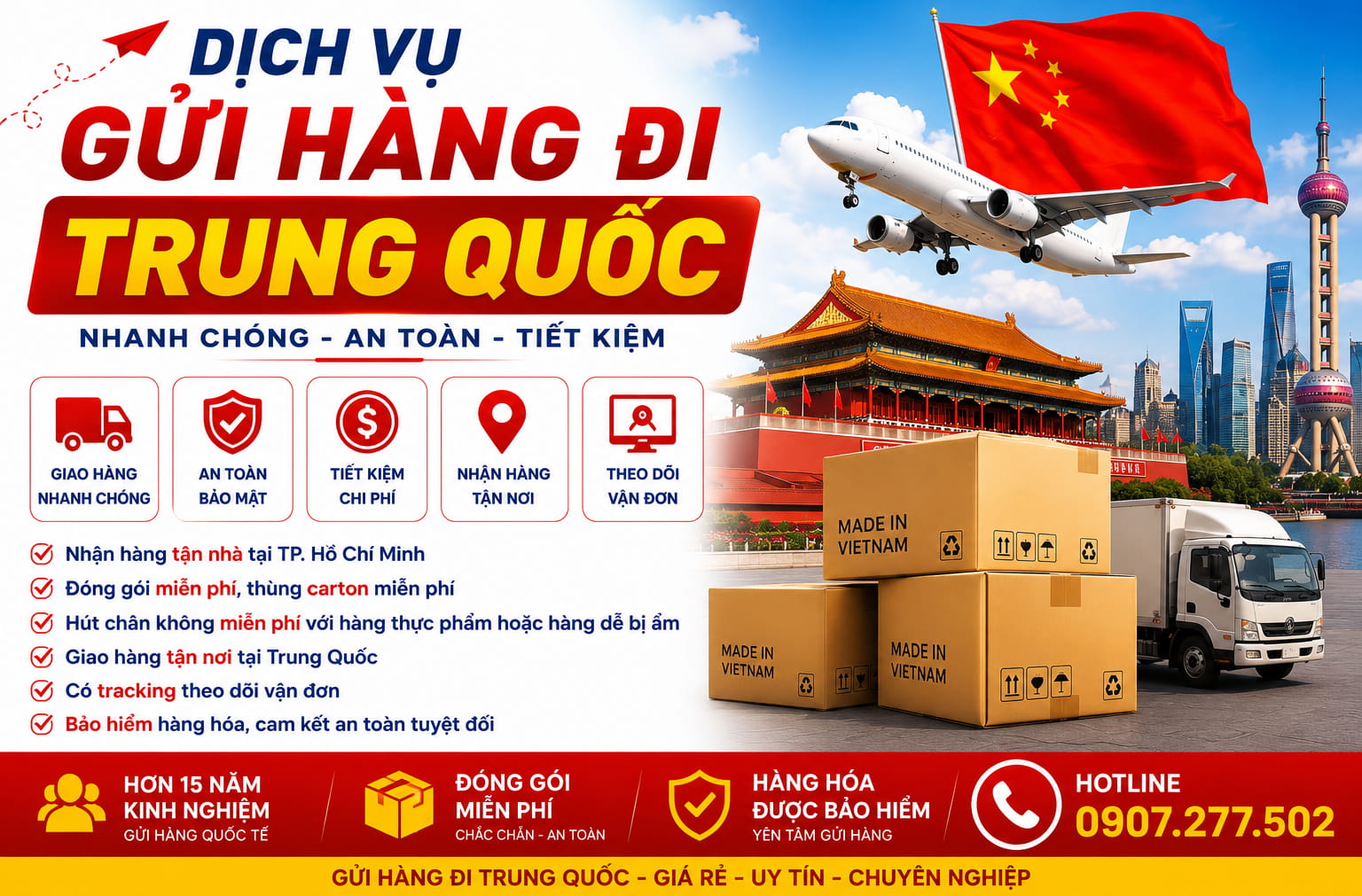 Gửi hàng đi Trung Quốc China