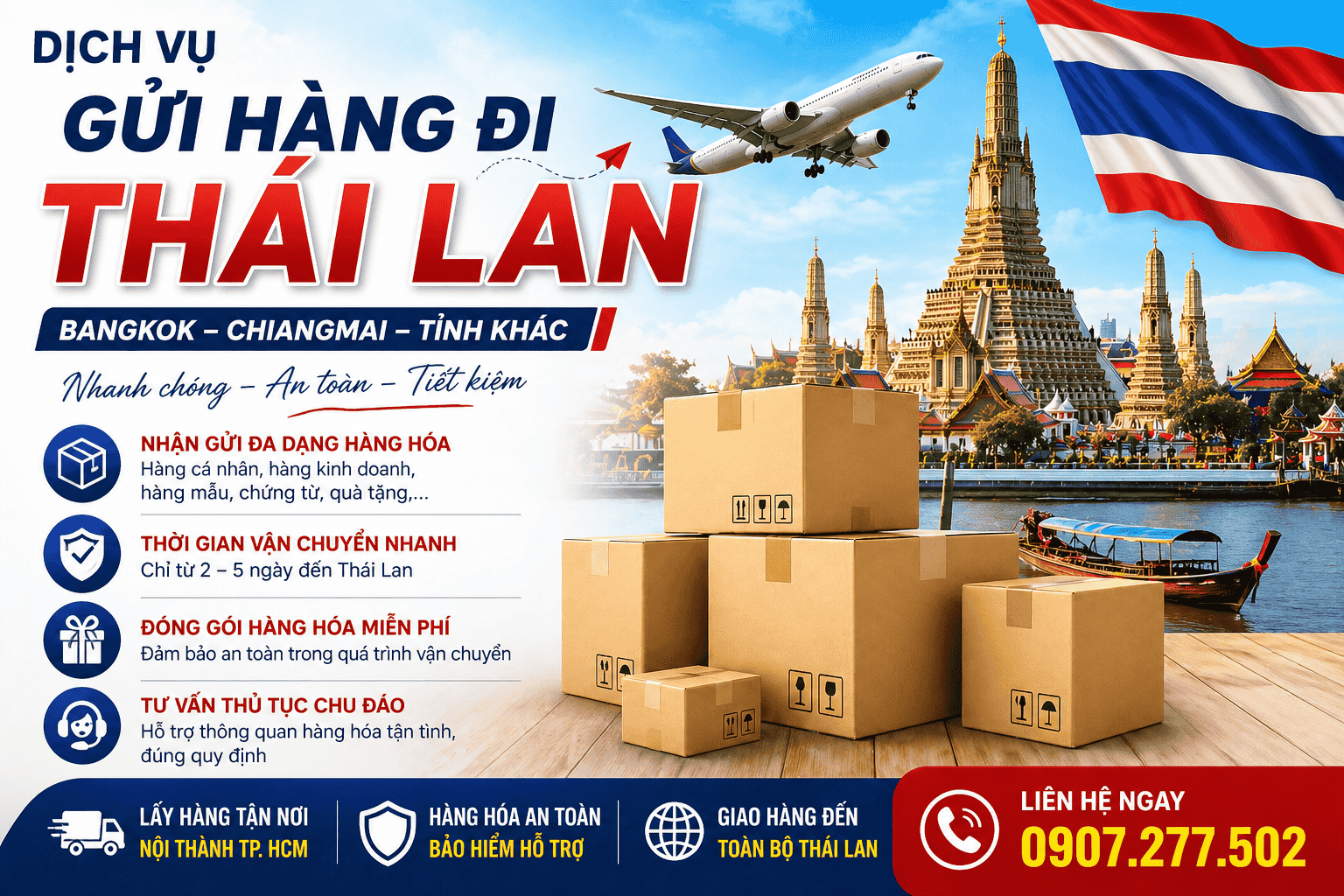 Dịch vụ gửi hàng đi Thái Lan